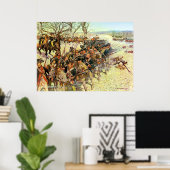 Slag bij Guilford Courthouse van Charles McBarron Poster (Thuiskantoor)