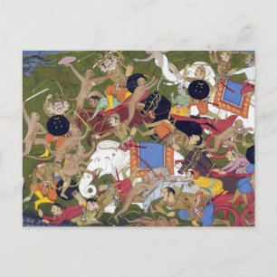 Slag bij Lanka Ramayana Udaipur India Sahibdin Briefkaart