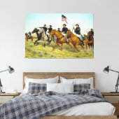 Slag bij Prairie Dog Creek door Ralph Heinz Canvas Afdruk (Insitu (Slaapkamer))
