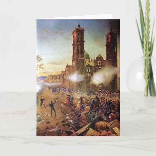 Slag bij Puebla Mexicaanse Geschiedenis Kaart (Voorkant)