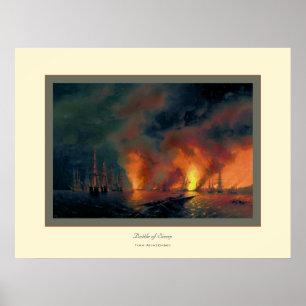 Slag bij Sinop~ Ivan Aivazovsky Poster