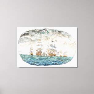 Slag bij Trafalgar 1805 1998 Canvas Afdruk