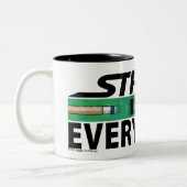 Slag is alles 9-inch tweekleurige koffiemok (Links)