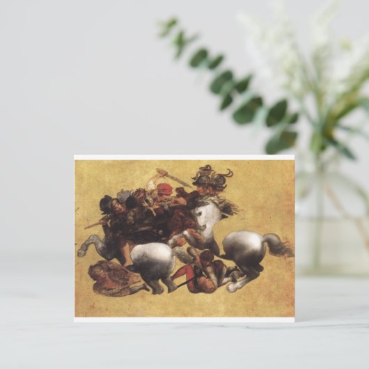 Slag om Anghiari bij Leonardo da Vinci Briefkaart (Staand voorkant)