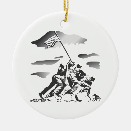 Slag om Iwo Jima Keramisch Ornament (Voorkant)