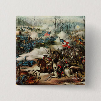 Slag om Pea Ridge Vierkante Button 5,1 Cm