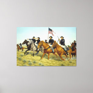 Slag om Prairie Dog Creek door Ralph Heinz Canvas Afdruk
