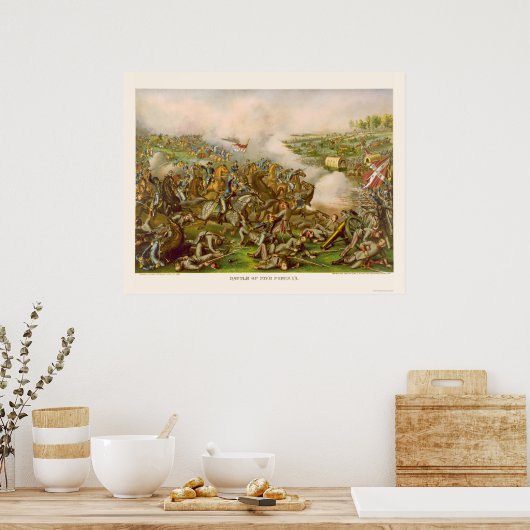 Slag om vijf vorken, VA 1865 Poster (Keuken)