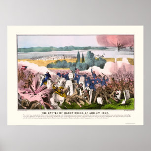 Slag op de Baton Rouge tegen 1862 Poster