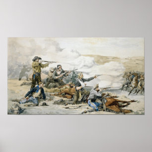 Slag op het eiland Beecher Poster