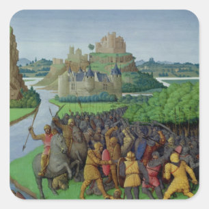 Slag tussen de Maccabees en de Bacchides Vierkante Sticker