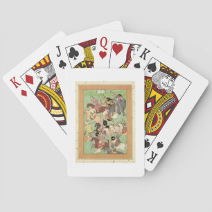 Slag tussen de troepen van Iran en Turan, illus Pokerkaarten