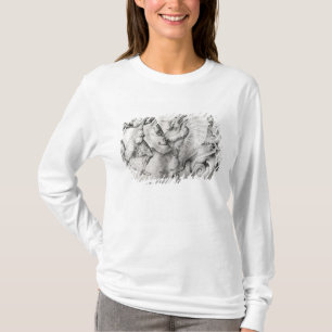 Slag tussen krijgers en een draak, c.1450 t-shirt
