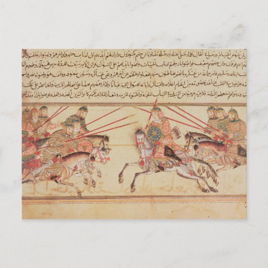 Slag tussen Mongol-stammen, 13e eeuw Briefkaart (Voorkant)