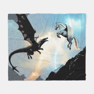 Slag van de Draak en Pegasus Fleece Deken