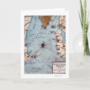 Slag van Fort Sumter - Panoramische Burgeroorlog Kaart