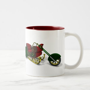 Slag voor de kerstmanteband tweekleurige koffiemok