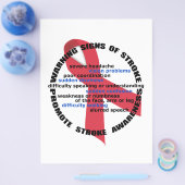 Slag waarschuwingstekens en symptoombrochure flyer (Enkel)