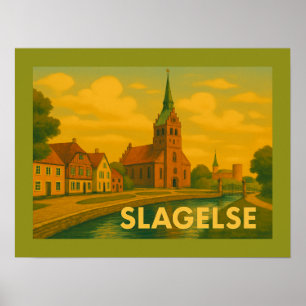 Slagelse Denemarken Toren Poster