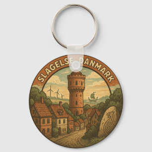 Slagelse Denemarken Toren Sleutelhanger