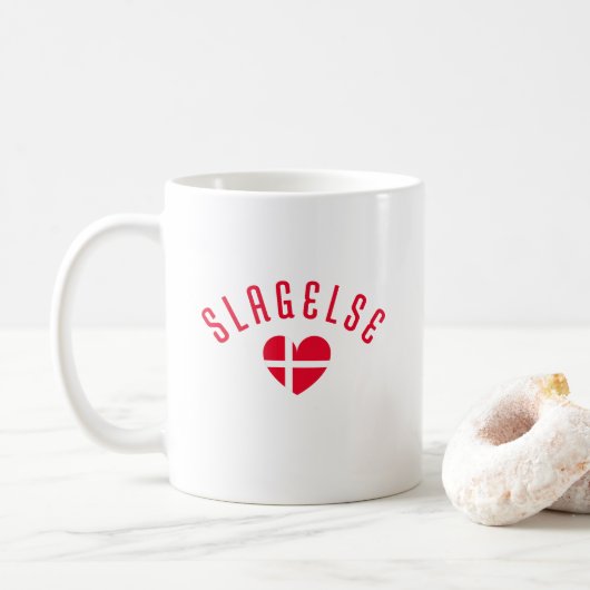 SLAGELSE Denmark Heart Koffiemok (Met donut)