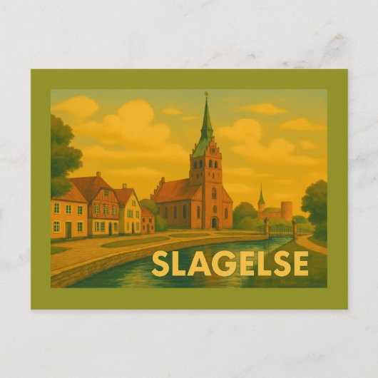 Slagelse Denmark Tower Briefkaart (Voorkant)