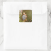 Slagen van Genius Vierkante Sticker (Tas)
