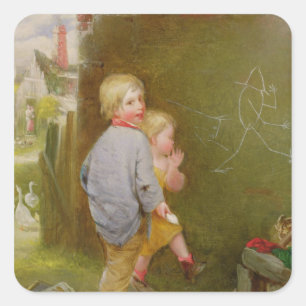 Slagen van Genius Vierkante Sticker