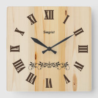 Slager Blok Houtstijl Klok | Zazzle