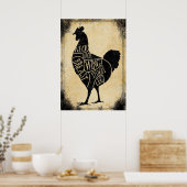  slagerij poster kip (Keuken)