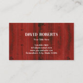 Slagerij Vleesmarkt Kippenvarken Koe Rood Hout Visitekaartje (Achterkant)