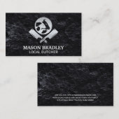 Slagersmessen | Dieren Logo Metaal Visitekaartje (Voorkant / Achterkant)