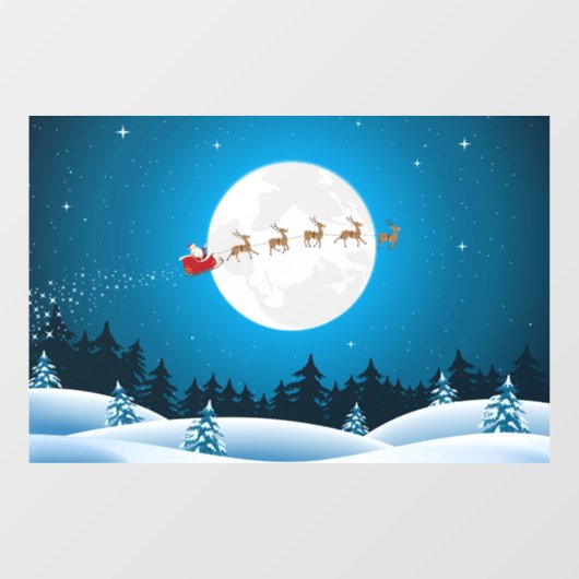 Slaghoes voor Santa Flying Raamsticker (Vel)