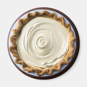 Slagroom pudding taart voedsel magneet
