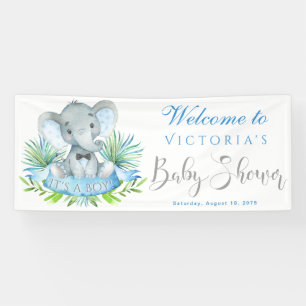 Slagroomspandoeken voor jongens met olifant spandoek