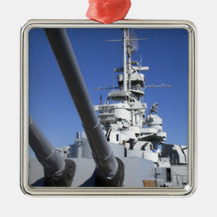Slagschip USS Alabama bij Battleship Memorial Metalen Ornament