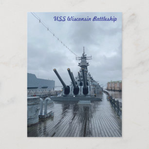Slagschip USS Wisconsin Briefkaart