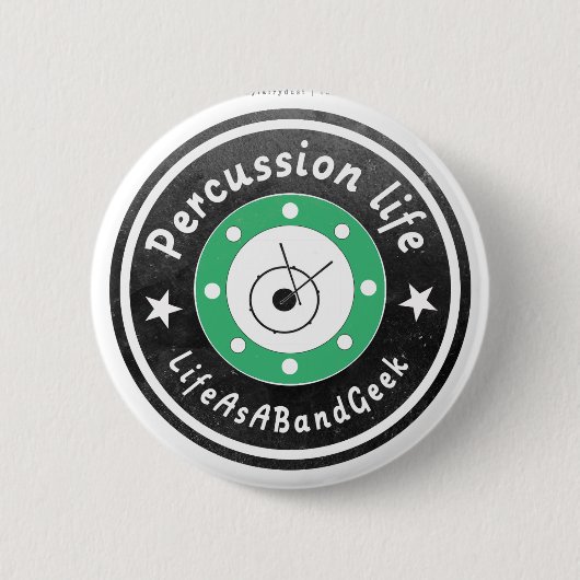 slagtijd ronde button 5,7 cm (Voorkant)