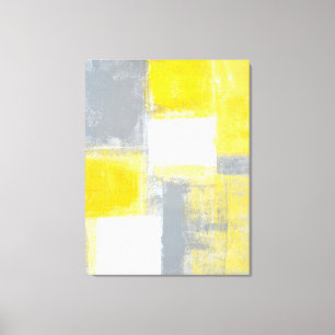 'slagveld' Grijze Abstracte kunst Canvas Afdruk
