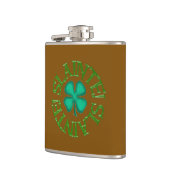 Slainte avec flasque marron enveloppée de trèfle (Gauche)