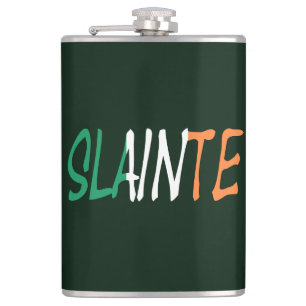Slainte bedekt met Ierse vlag vlag Heupfles