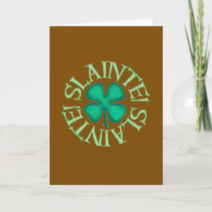Slainte bruine wenskaart kaart