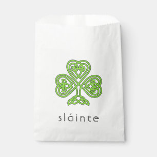 Slainte Celtic Shamrock Green St. Patrick's Day Bedankzakje