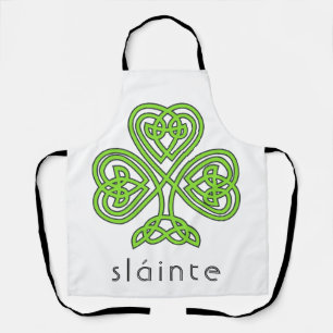 Slainte Celtic Shamrock Green St. Patrick's Day Schort