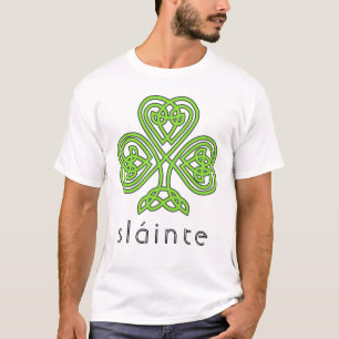 Slainte Celtic Shamrock Green St. Patrick's Day T-shirt