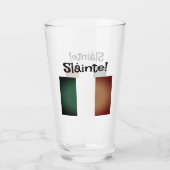 Sláinte ! Drapeau irlandais verre de bière St Patr (Dos)