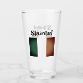 Sláinte ! Drapeau irlandais verre de bière St Patr (Devant)