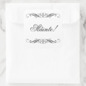 Slainte - Elegante werveling bruiloft Vierkante Sticker (Tas)