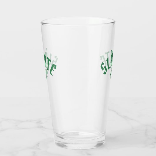 SLÁINTE Funny Irish St. Patrick's Day Green Clover Glas (Rechts)