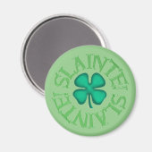 Slainte groene ronde magneet (Voorkant / Achterkant)